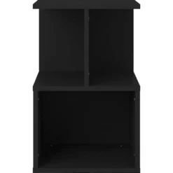 vidaXL - Nachtkastje - Zwart - Bewerkt hout
