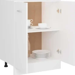 vidaXL - Onderkast Lyon - Wit - Bewerkt hout - 60x46x81,5 cm