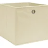 vidaXL - Opbergbox - Crème - Stof - 4 stuks
