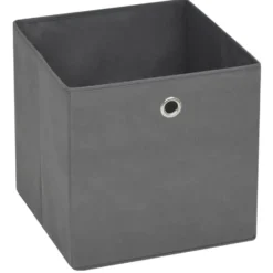 vidaXL - Opbergbox - Grijs - Stof - 4 stuks