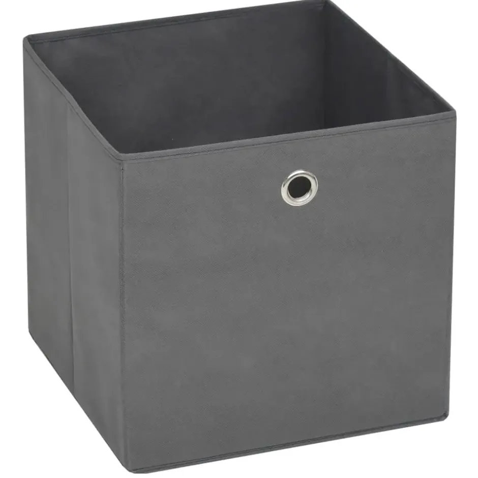 vidaXL - Opbergbox - Grijs - Stof - 4 stuks