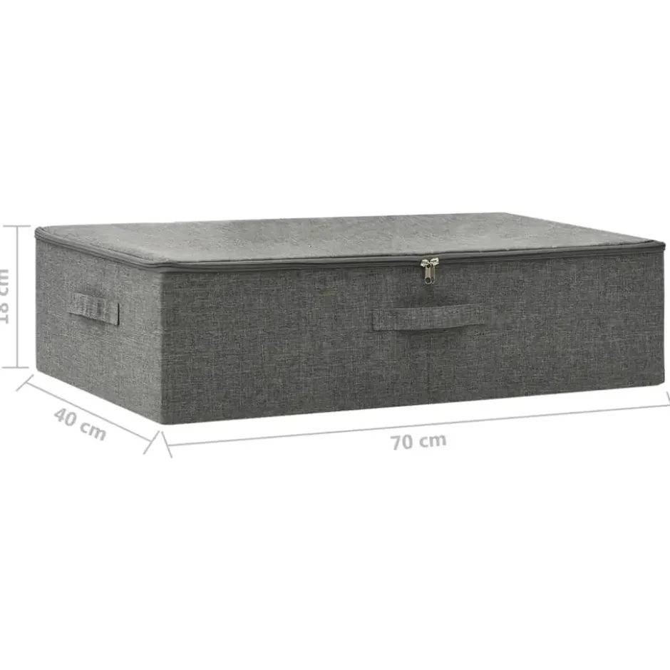 vidaXL - Opbergbox Opbergboxen - Antraciet - Stof