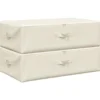 vidaXL - Opbergbox Opbergboxen - Crème - Stof - 2 stuks