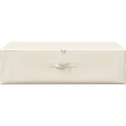 vidaXL - Opbergbox Opbergboxen - Crème - Stof - 2 stuks