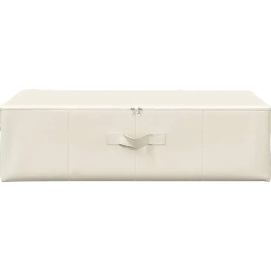 vidaXL - Opbergbox Opbergboxen - Crème - Stof - 2 stuks