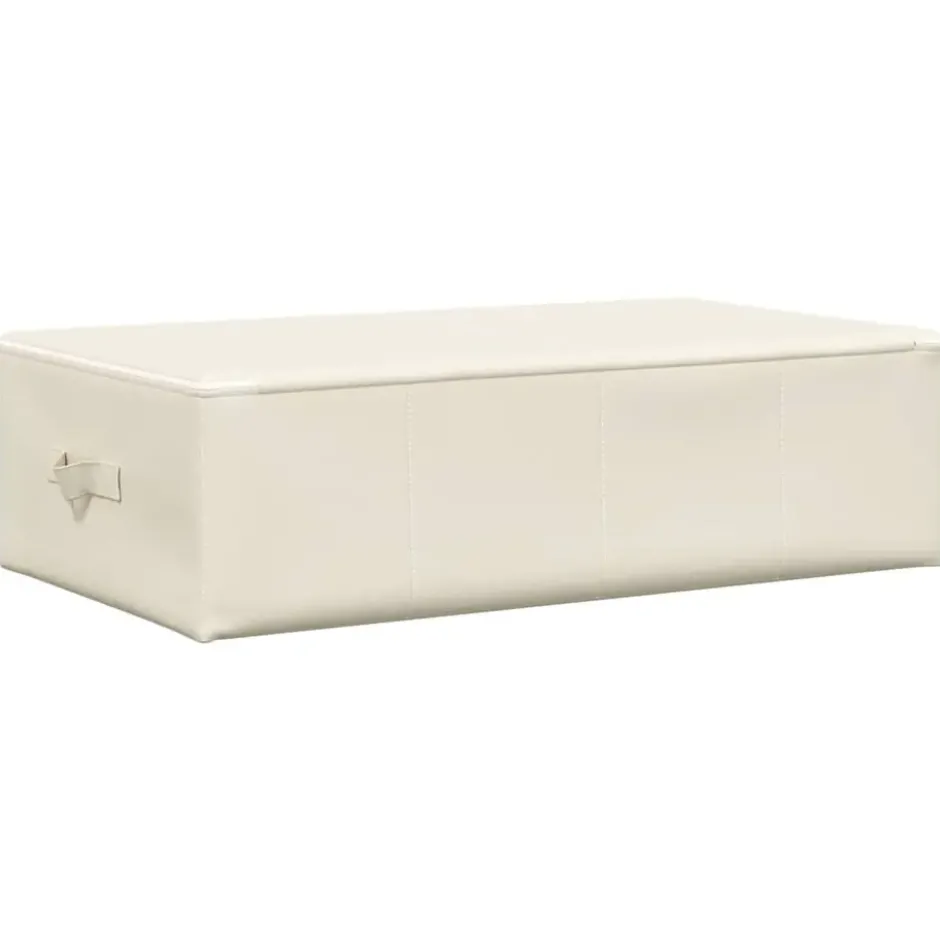 vidaXL - Opbergbox Opbergboxen - Crème - Stof - 2 stuks