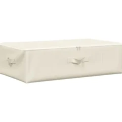 vidaXL - Opbergbox Opbergboxen - Crème - Stof - 2 stuks