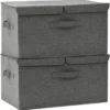 vidaXL - Opbergbox Opbergboxen - Antraciet - Stof - 2 stuks