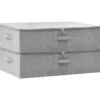 vidaXL - Opbergbox Opbergboxen - Grijs - Stof - 2 stuks