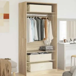 vidaXL - Opbergbox Opbergboxen - Crème - Stof - 2 stuks