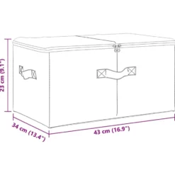 vidaXL - Opbergbox Opbergboxen - Crème - Stof - 2 stuks
