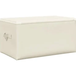 vidaXL - Opbergbox Opbergboxen - Crème - Stof - 2 stuks