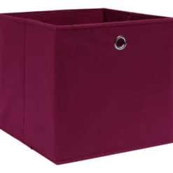 vidaXL - Opbergbox - Rood - Stof - 4 stuks