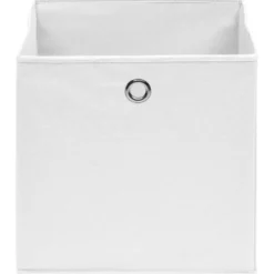 vidaXL - Opbergbox - Wit - Stof - 4 stuks