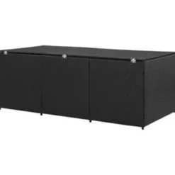 vidaXL - Opbergbox - Zwart - Poly rattan - 180 x 90 x 70 cm