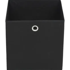 vidaXL - Opbergbox - Zwart - Stof - 4 stuks