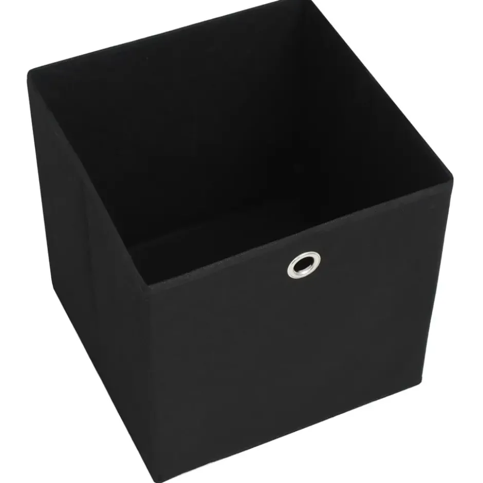 vidaXL - Opbergbox - Zwart - Stof - 4 stuks