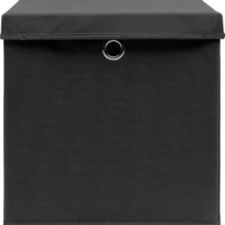 vidaXL - Opbergbox - Zwart - Stof - 4 stuks