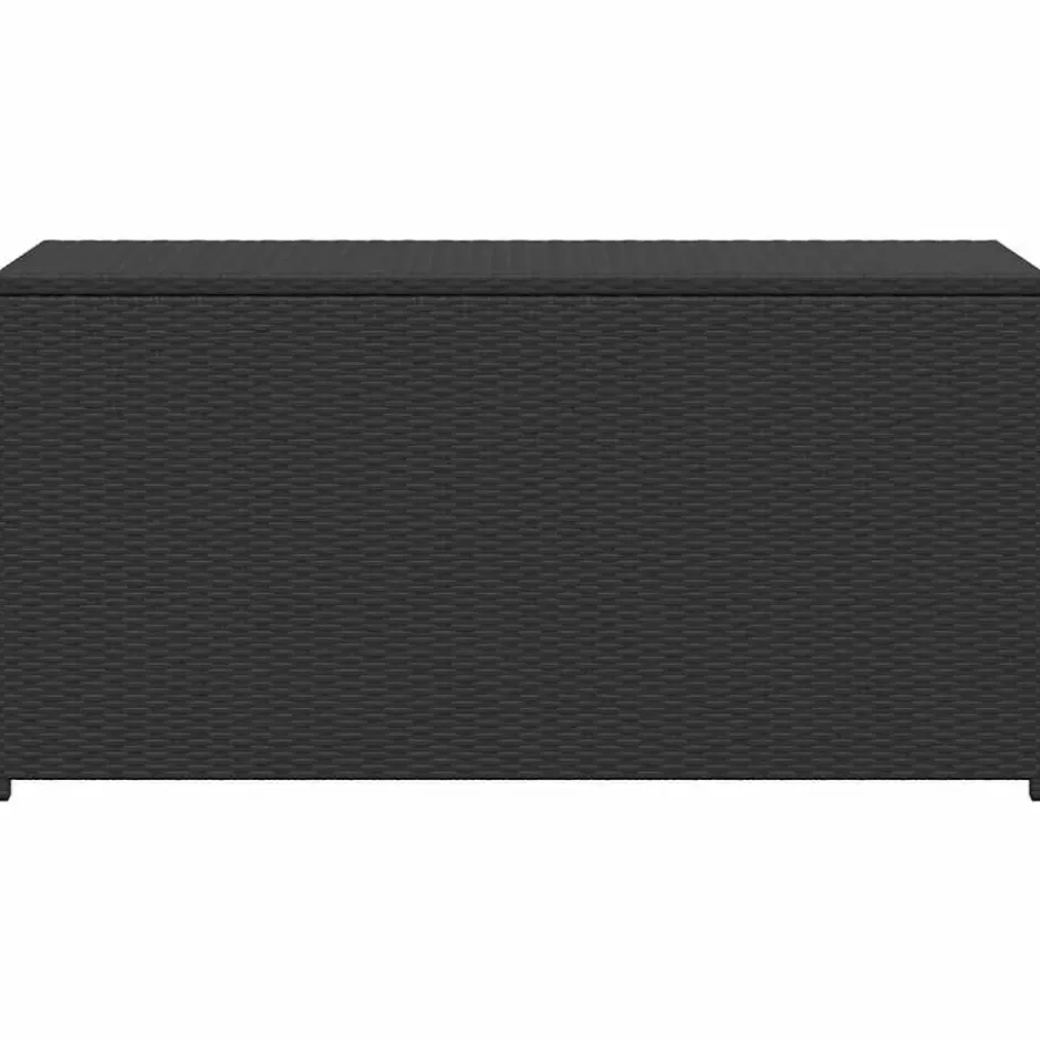 vidaXL - Opbergkist - Zwart - Poly rattan