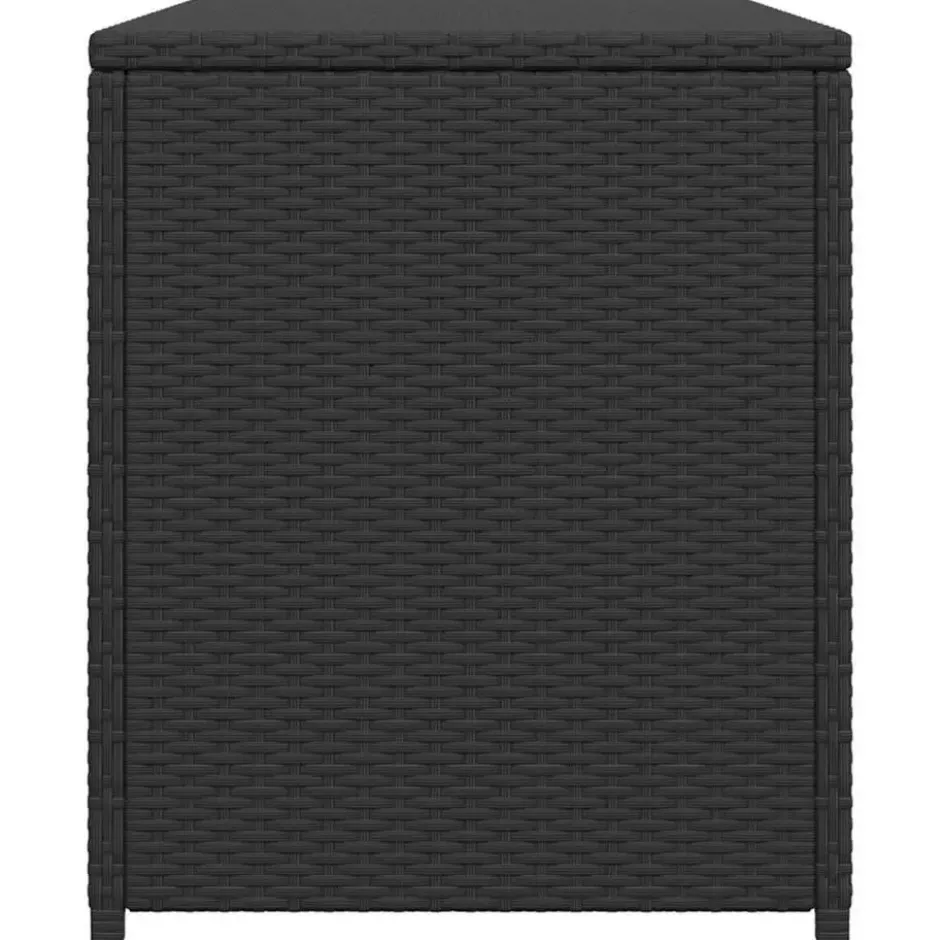vidaXL - Opbergkist - Zwart - Poly rattan