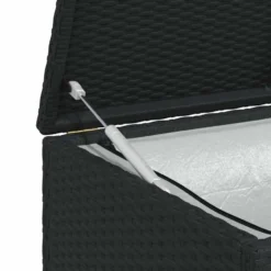 vidaXL - Opbergkist - Zwart - Poly rattan