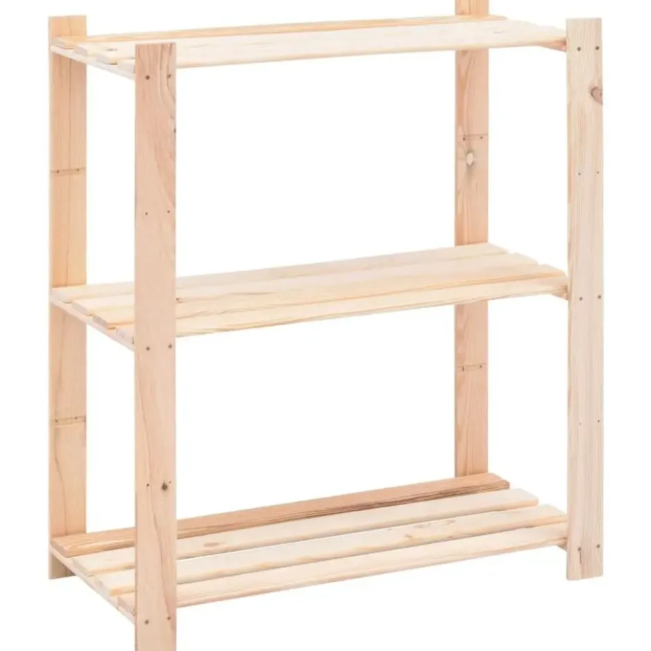 vidaXL - Opbergrekken 3-laags 10 st 80x38x90 cm grenenhout 150 kg