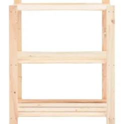 vidaXL - Opbergrekken 3-laags 3 st 80x38x90 cm massief grenenhout 150 kg