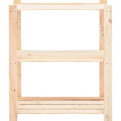 vidaXL - Opbergrekken 3-laags 5 st 150 kg 80x38x90 cm massief grenenhout