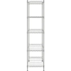 vidaXL - Opbergrek 5-laags 250 kg 90x35x180 cm chroomkleurig opslagrek