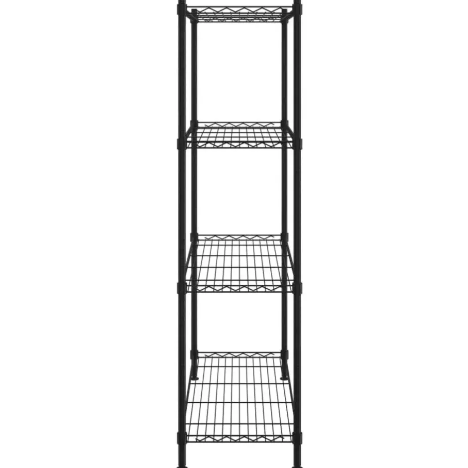 vidaXL - Opbergrek 4-laags 200 kg 90x35x137 cm zwart