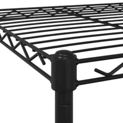 vidaXL - Opbergrek 5-laags met wielen 250 kg 75x35x155 cm zwart