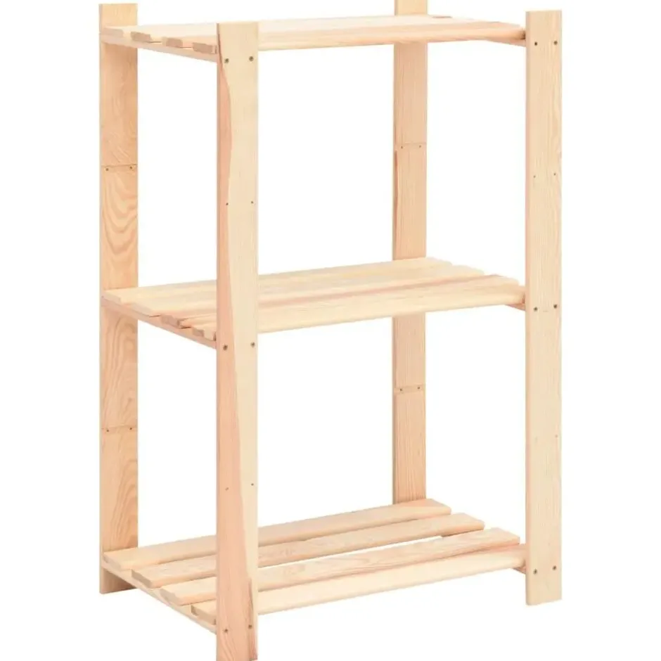 vidaXL - Opbergrek 3-laags 60x38x90 cm massief grenenhout 150 kg