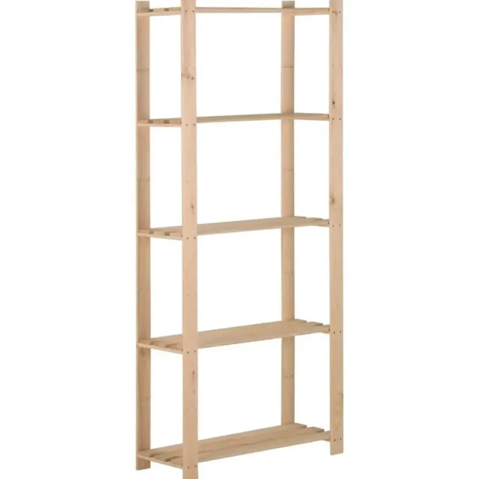 vidaXL - Opbergrek 5-laags 80x28,5x170 cm massief grenenhout