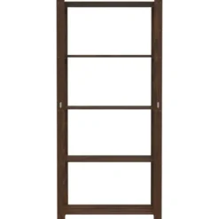 vidaXL - Opbergrek 5-laags 80x38x170 cm massief grenenhout bruin opbergmeubel