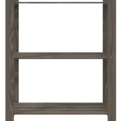 vidaXL - Opbergrek 3-laags 80x38x90 cm massief grenenhout grijs opbergmeubel