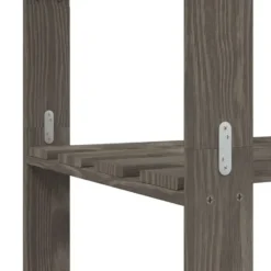 vidaXL - Opbergrek 5-laags 170x38x170 cm massief grenenhout grijs opbergmeubel