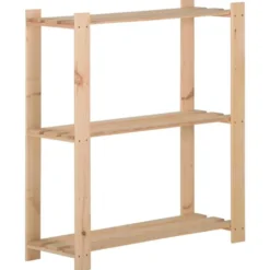 vidaXL - Opbergrek 3-laags 80x28,5x90 cm massief grenenhout