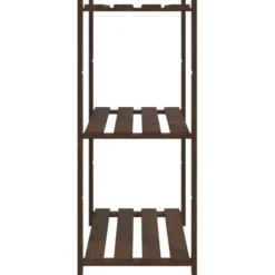 vidaXL - Opbergrek 3-laags 80x38x90 cm massief grenenhout bruin opbergmeubel