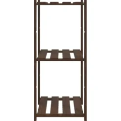 vidaXL - Opbergrek 3-laags 60x38x90 cm massief grenenhout bruin opbergmeubel