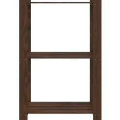 vidaXL - Opbergrek 3-laags 60x38x90 cm massief grenenhout bruin opbergmeubel