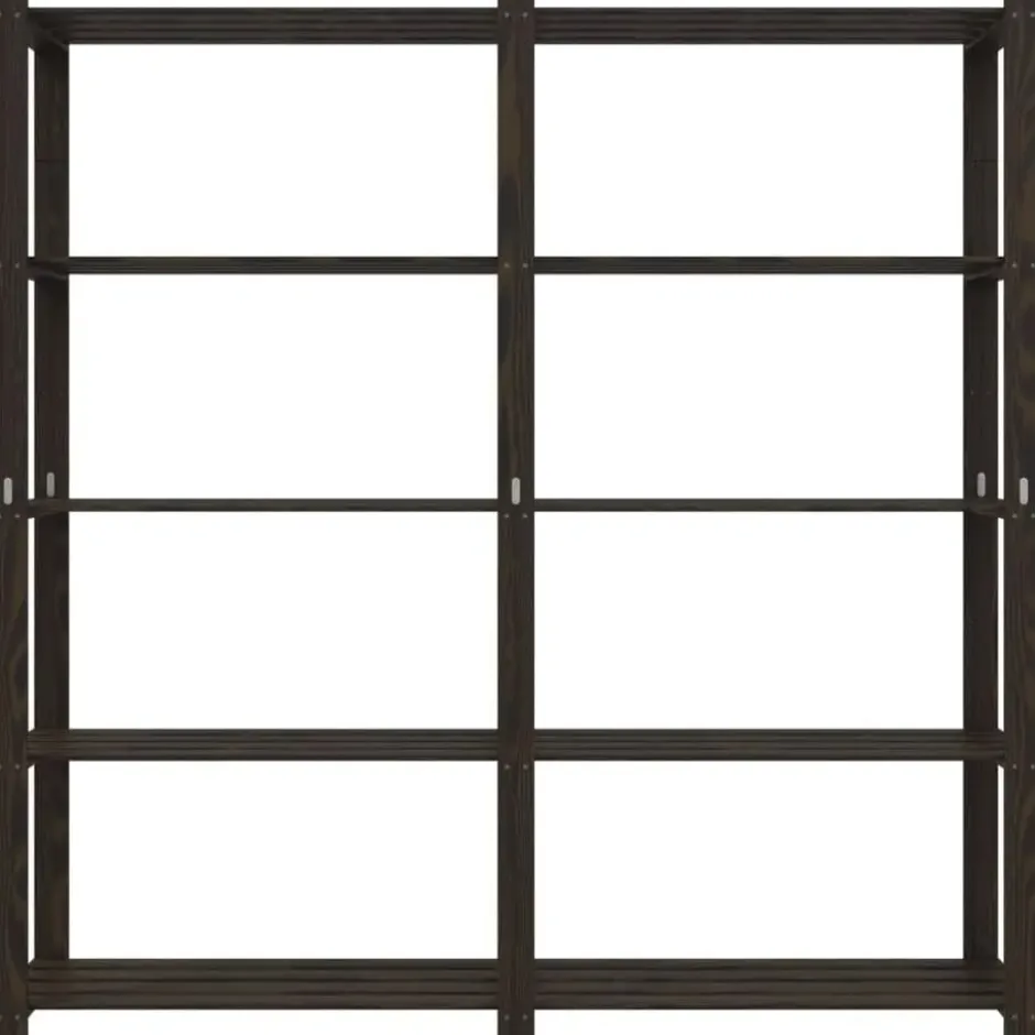 vidaXL - Opbergrek 5-laags 170x38x170 cm massief grenenhout zwart opbergmeubel