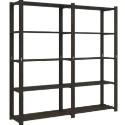 vidaXL - Opbergrek 5-laags 170x38x170 cm massief grenenhout zwart opbergmeubel
