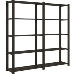 vidaXL - Opbergrek 5-laags 170x38x170 cm massief grenenhout zwart opbergmeubel