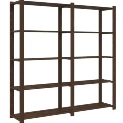 vidaXL - Opbergrek 5-laags 170x38x170 cm massief grenenhout bruin opbergmeubel