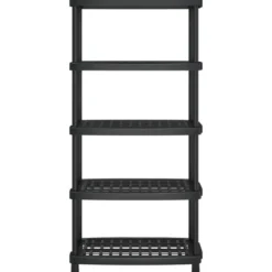 vidaXL - Opbergrek 5-laags 93,5x45,5x194,5 cm polypropeen zwart keukenrek