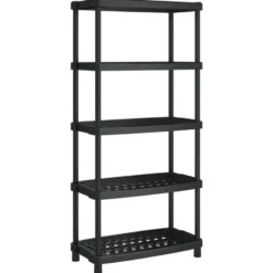 vidaXL - Opbergrek 5-laags 93,5x45,5x194,5 cm polypropeen zwart keukenrek