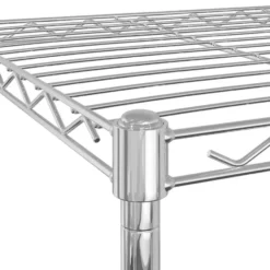 vidaXL - Opbergrek met wielen 3-laags 150 kg 60x35x81 cm chroomkleurig