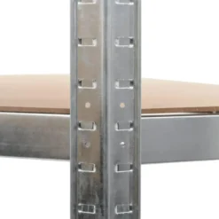vidaXL - Opbergrek Staal en MDF Zilverkleurig Opbergmeubel Rek Opslagrek Rekken