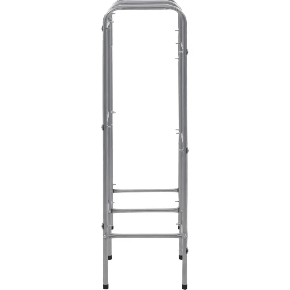 vidaXL - Opbergrek voor 6 kratten 96x33x116 cm steel zilverkleurig