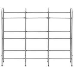 vidaXL - Opbergrek voor 9 kratten 145x33x116 staal zilverkleurig